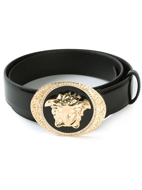 versace la medusa black|Versace la medusa leather belt.